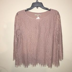 Blush Lace LOFT Top